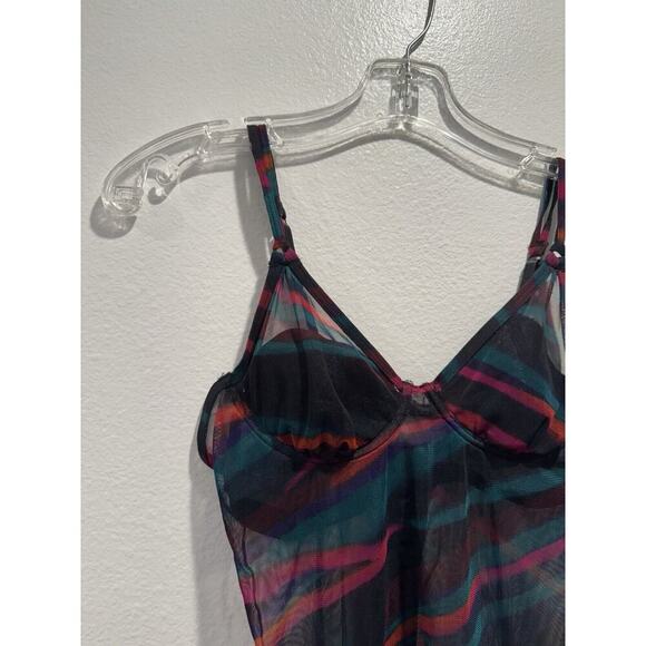 Fredrick’s Of Hollywood Size Small Sheer Mesh Underwire Camisole Lingerie Artsy - Picture 3 of 7